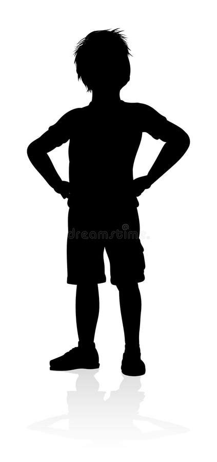 Child Kid Silhouette Stock Vector Illustration Of Shorts 165238253