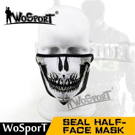 Mask Half Skull Black Spectre Softair