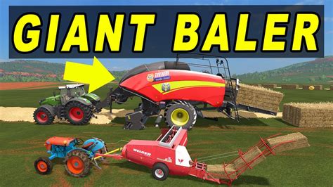 Farming Simulator 17 Giant Baler And 16000 L Bale Making Youtube