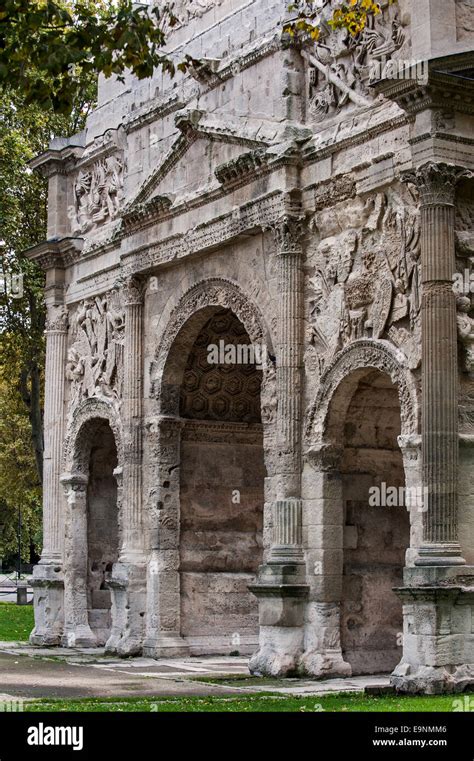 Roman Triumphal Arch Of Orange Arc De Triomphe Dorange Provence