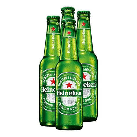 Heineken Bundle Of 4 Bottles Dutch Pale Lager Beer 330ml Boozyph