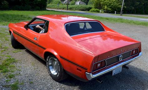 Bright Red 1971 Ford Mustang Spring Edition Fastback