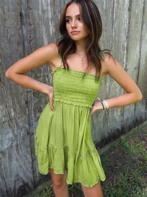 Olivia Messler X Zaful Smocked Tie Shoulder Lettuce Trim Mini Dress