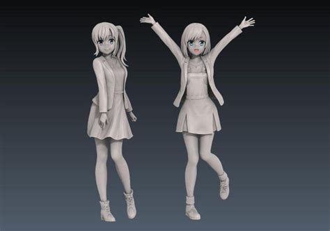 3d anime zbrush sculpt models for figure | Anime, Anime characters, Figures
