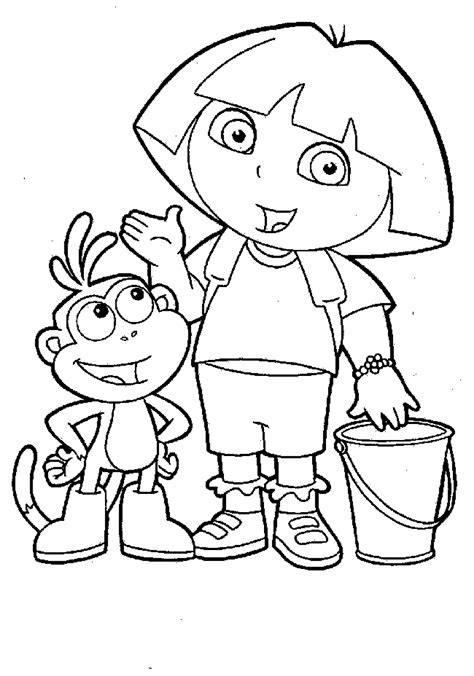 Coloring pages on various topics, for printing and coloring. Print & Download - Dora Coloring Pages to Learn New Things