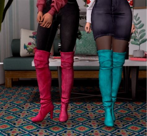Hff Sims Suede Hight Boots Conversion At Astya96 Sims 4 Updates