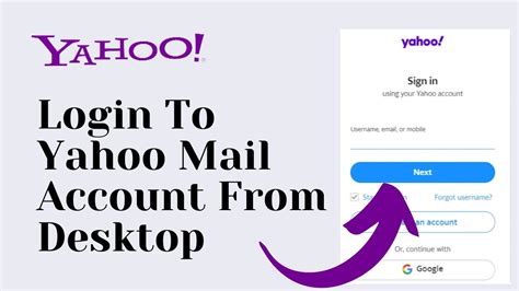 How To Login To Yahoo Account From Desktop Sign In To Yahoo Mail On