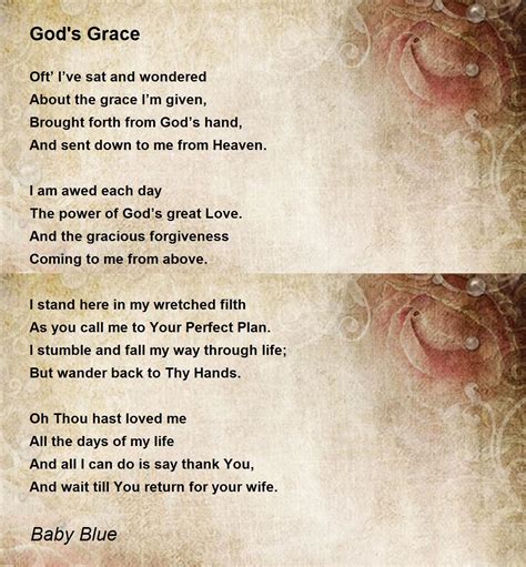 Gods Grace Gods Grace Poem By Baby Blue