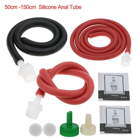 Silicone Shower Enema Nozzle Anal Cleaning Tube Vaginal Anal Cleaner