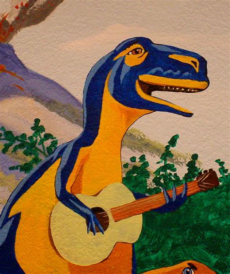 T Rex On Guitar Painting By David Larcom Fine Art America