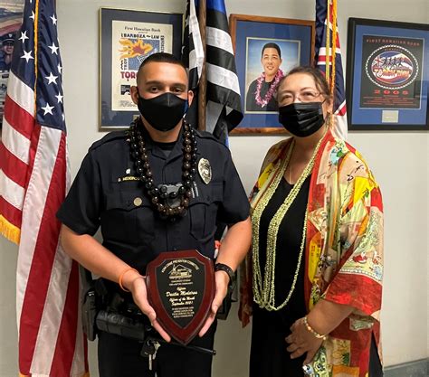 9-24-21 Kona Crime Prevention Committee Honors Officer Dustin Medeiros