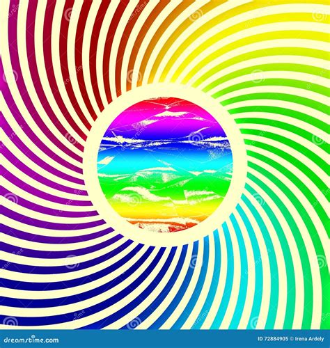 Rainbow Spectrum Color Full Sun Rays Background Swirl Dynamic Sun
