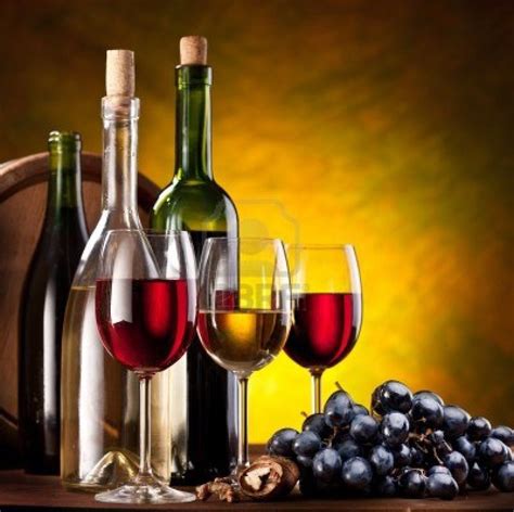 Still Life With Wine Bottles And Glasses Royalty Free Stock Photo