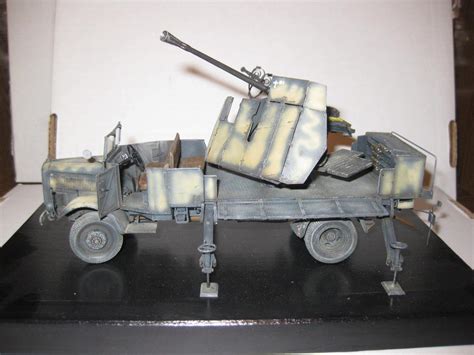 Built 135 Scale German Mercedes Benz L4500a With 5cm Flak 41 And Base