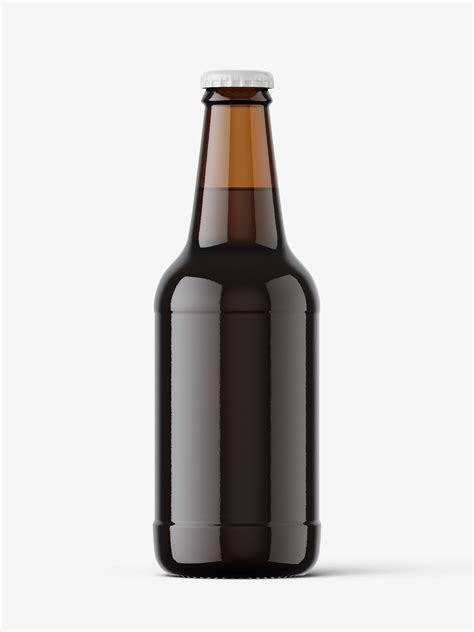 Download Dark beer bottle mockup / 330 ml - Smarty Mockups