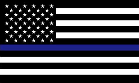 Buy Black And White Us Flags With Blue Line 90x150cm