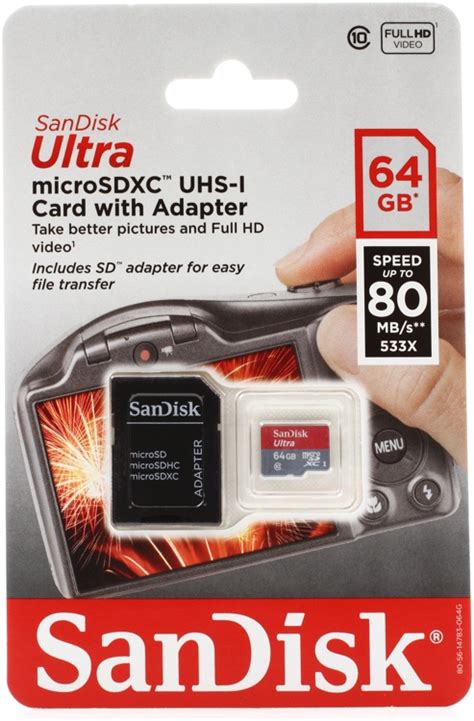 Sandisk Ultra Microsdxc Card 64gb Class 10 Uhs I Sweetwater
