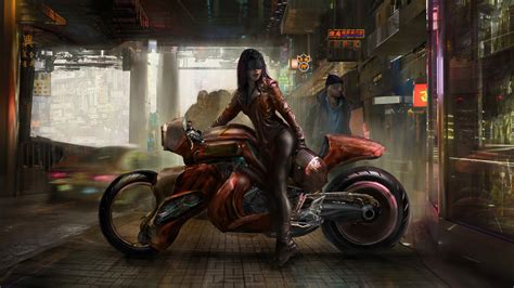 2560x1440 Cyberpunk Girl Futuristic Motorcycle 1440p Resolution