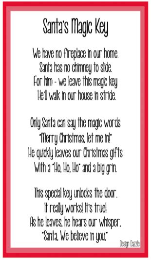 Magic Key For Santa Free Printable