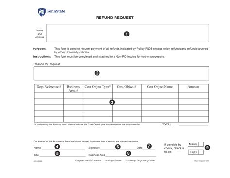Image Of Exhibit A Refund Request Form