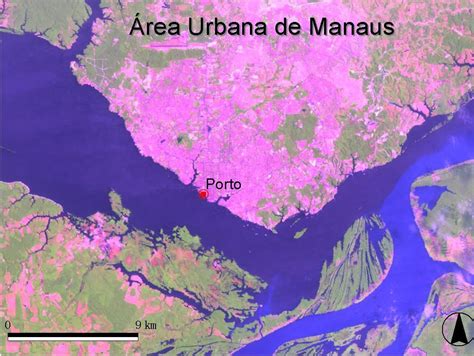 Satellite Image Photo Of Manaus City Urban Area Brazil