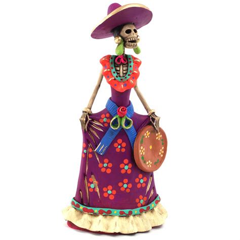 Small Mexican Catrina Ceramic Figurines Siesta Uk