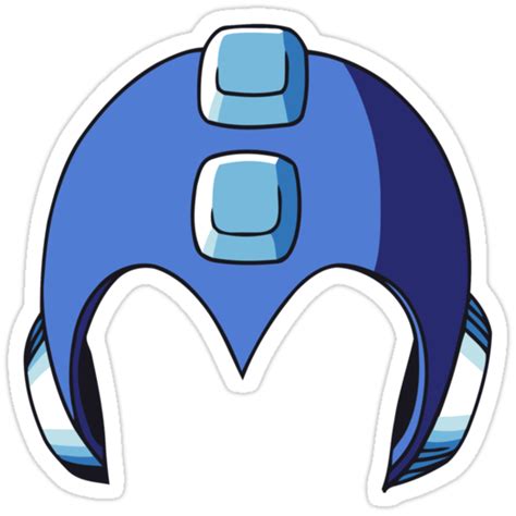 Mega Man Helmet Stickers By Millslayne Redbubble