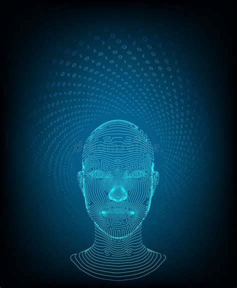 Ai Artificial Intelligence Concept Abstract Wireframe Digital Human