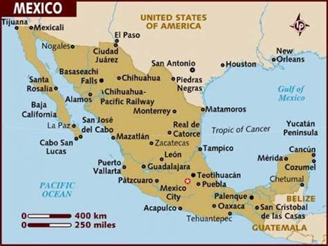 Mapa Turístico De México Mapa De México Turística América Central