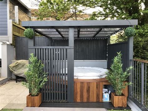 Hot tub enclosures can be placed around the hot tub to protect it from the elements so that you can enjoy the hot water in privacy and comfort. Hot Tub Enclosures Ideas for Your Backyard - #30 Awesome ...