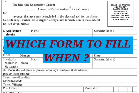 Which Voter Id Card Form To Fill When Form 6 6a 7 8 8a All Explained