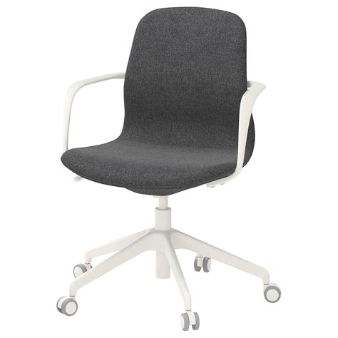 LÅngfjÄll Office Chair With Armrests Gunnared Dark Gray White Shop