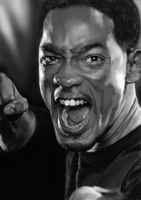 Digital Painting Portraitmanblack And White By