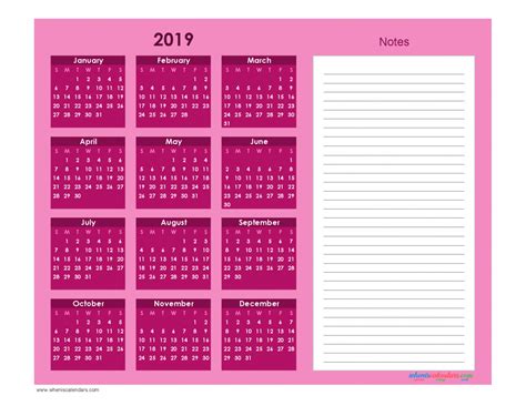 Blank Printable Calendar By Month With Notes Calendar Inspiration