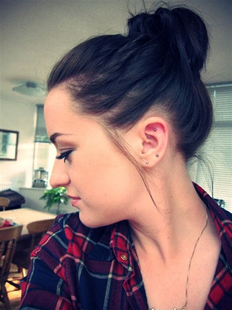 Studs are often used in this piercing to keep it both comfortable and stylish. 80+ Inner and Outer Conch Piercing Ideas You Can't go ...