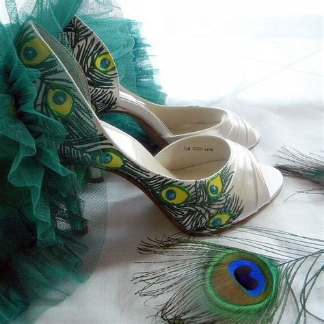 Peacock Theme Wedding Eight Perfect Peacock Bridal Shoes