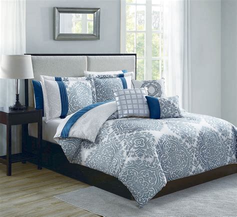 Browse a large selection of comforters and bedspreads for sale on houzz, including twin, king and queen comforter sets in a variety of materials and patterns. 10 Piece Mira Blue/Ivory Comforter Set