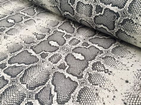 Grey Snake Skin Fabric Snakeskin Animal Print Cotton Material Etsy Uk