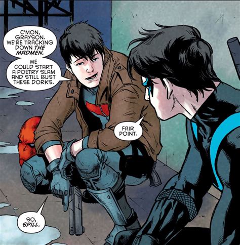 honestly though dick and jason s gossiping in the middle of a shared bust is just so cute