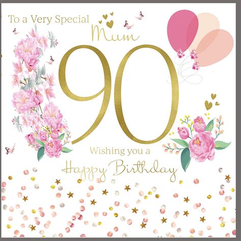 90th Birthday Card For A Very Special Mum Sa4479 Polkadot Stripes