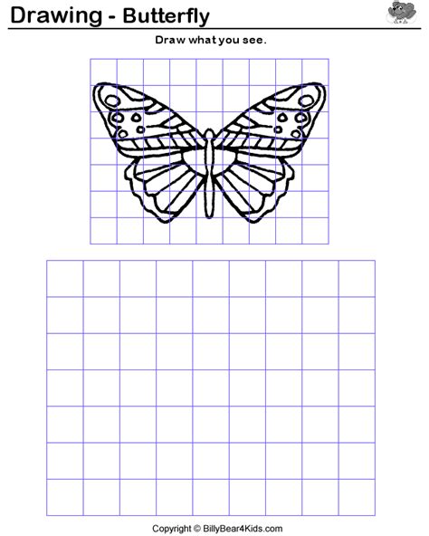 Grid Drawing Worksheets Symmetry Kidsworksheetfun