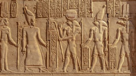 Grabado Del Templo De Kom Ombo Egipto