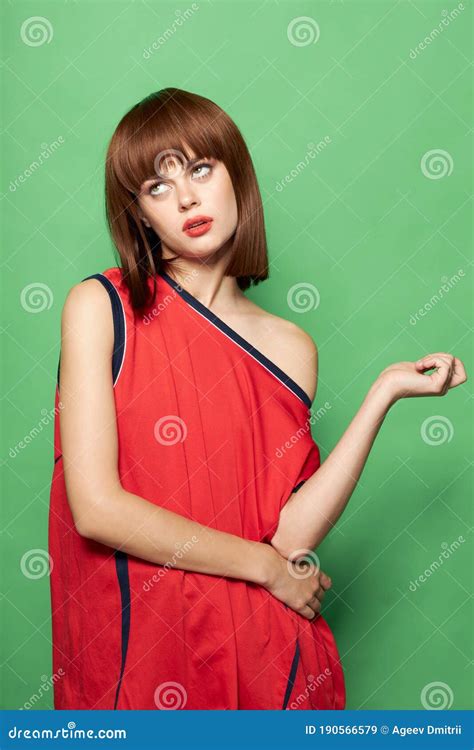 Woman In Sports Shirt And Naked Shoulder Stock Image Image Of Background Person