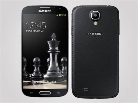 Special Edition Samsung Black Galaxy S4 And S4 Mini With Faux Leather