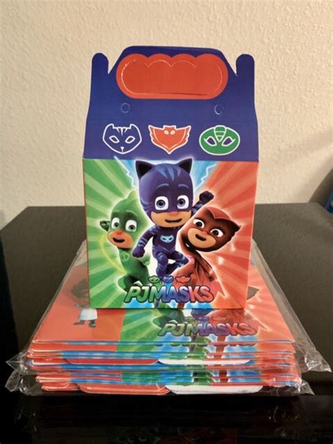 10ct Pj Masks Party Favor Candytreat Boxes Loot Bag Goody Treat Bag Ebay