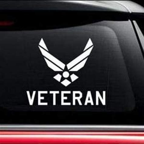 Air Force Veteran Military Window Decal Stickers Etsy Air Force