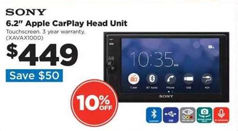 Sony 62 Apple Carplay Head Unit Offer At Repco