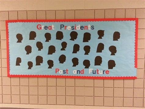 february bulletin board for presidents day love those silhouettes school crafts february
