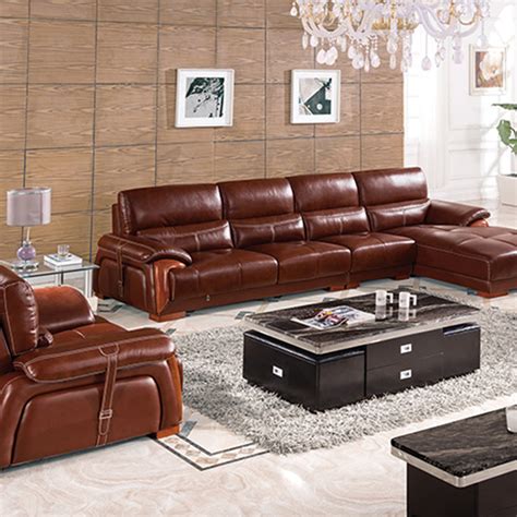 Modern Leather Sofa Set Furniture Living Room Sofa Set Genuine Leather