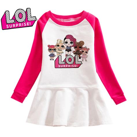 Lol Surprise Dolls Girls Clothes Hooded Sweater Dress Hoodies Pullover